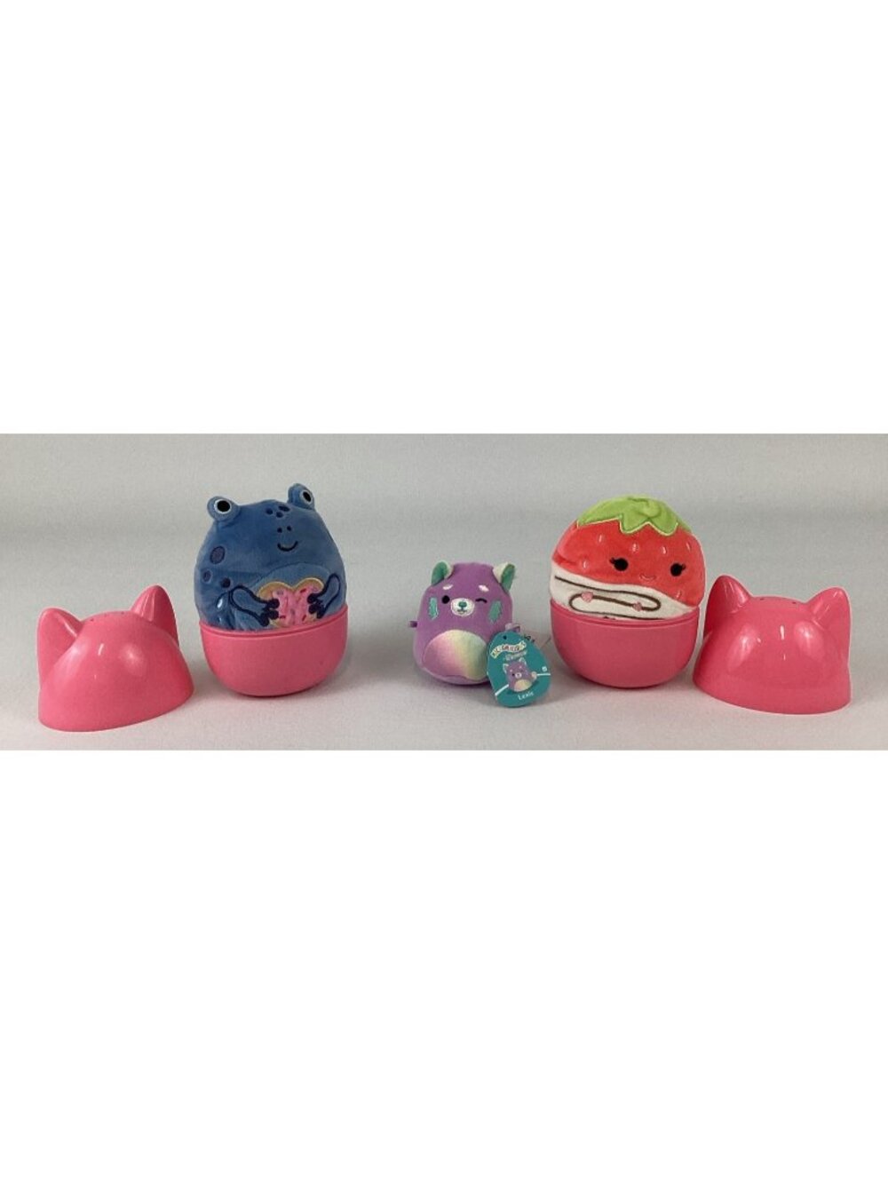 Jazwares Squishmallows Stuffed Animal Plush Toy Bundle Lot Lexis Tadpole Scarlet